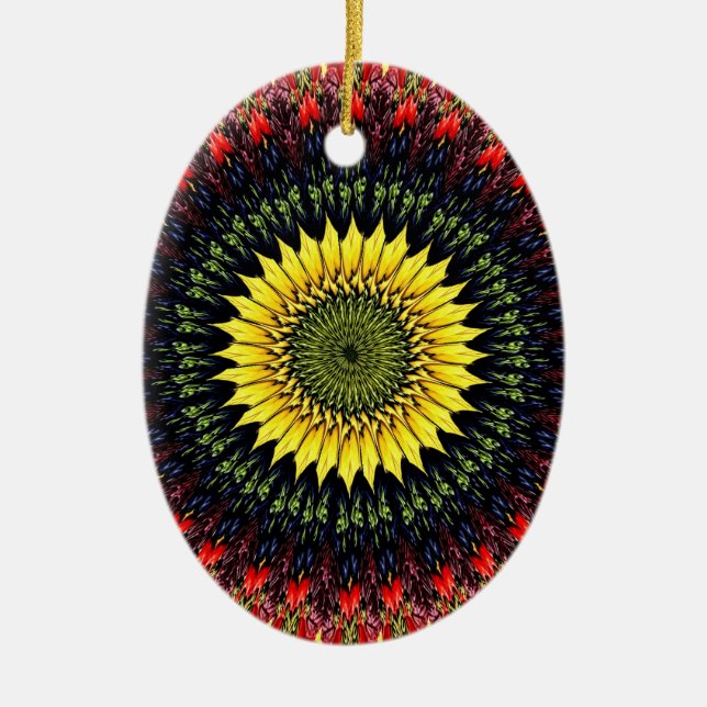 Ornamento de girasol de cosecha (Frente)