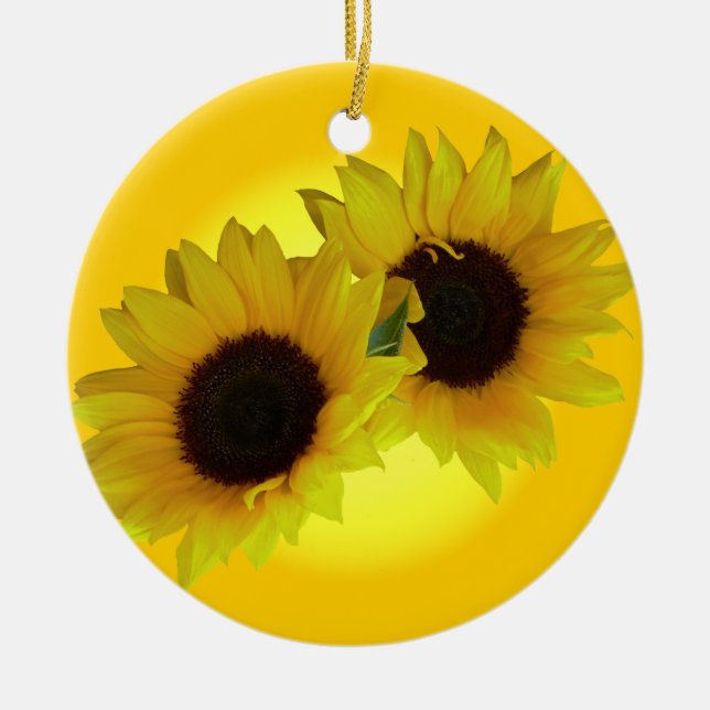 Ornamento de girasol Hermosa Decoración De Flor Am (Frente)