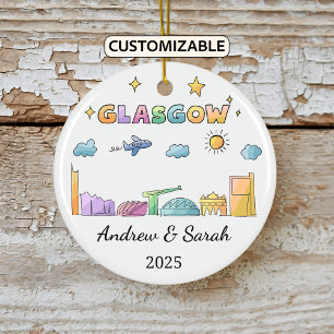 Ornamento de Glasgow de Skyline personalizado, Esc