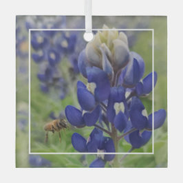 Ornamento de Glass Bluebonnet de Texas