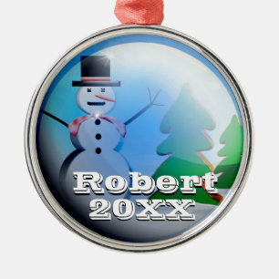 Ornamento de glóbulos de nieve personalizada para