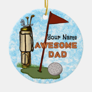 Ornamento de golf Awesome Dad