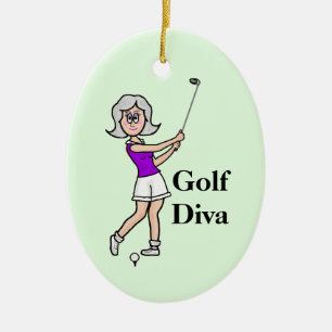 Ornamento de Golfer Gray Hair