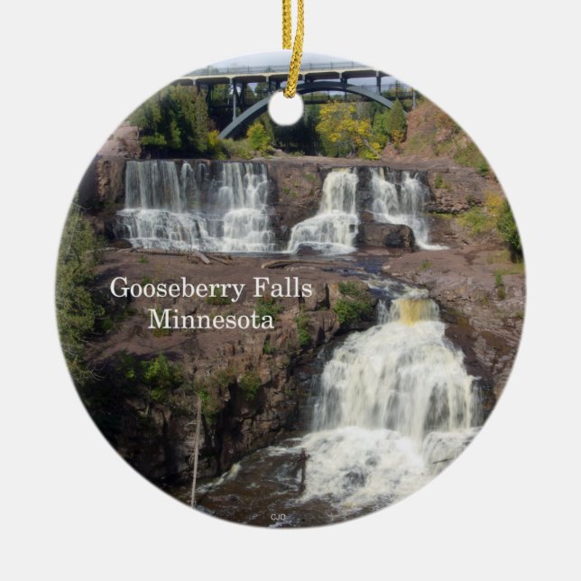 Ornamento de Gooseberry Falls (Frente)