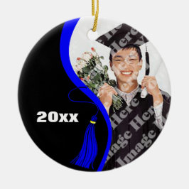 Ornamento de graduación de onda azul Personalizabl
