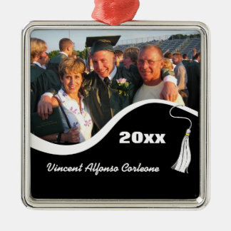 Ornamento de graduación de Personalizable blanco