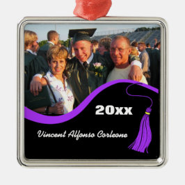 Ornamento de graduación de Personalizable morado d