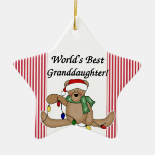 Ornamento de Granddauther del mundo del oso de
