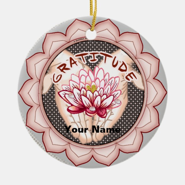 Ornamento de Gratitude Lotus (Frente)