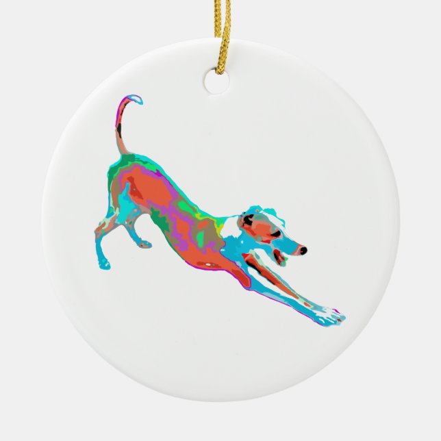Ornamento de Greyhound italiano (Frente)