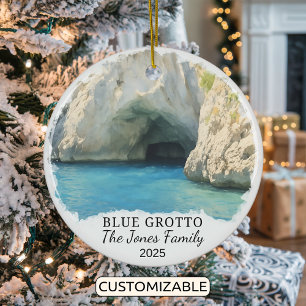 Ornamento de gruta azul personalizado, Italia
