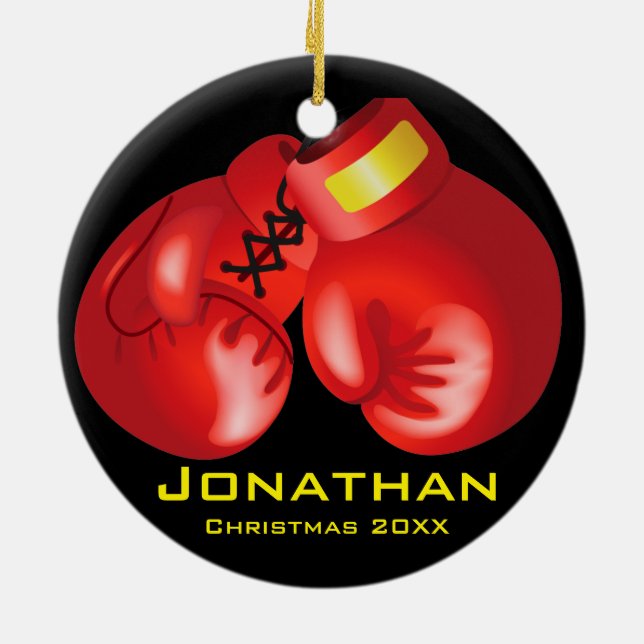 Ornamento de guantes de boxeo (Atrás)