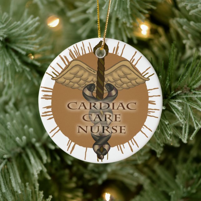 Ornamento de Guay Cardiac Nurse Caduceus (Árbol)