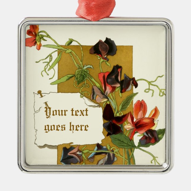 Ornamento de guisante de guisante rojo (Frente)