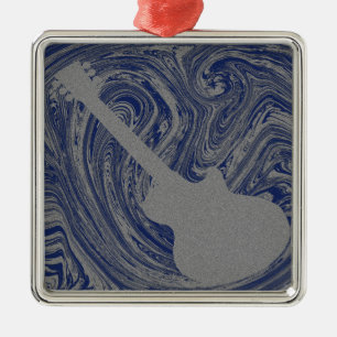 Ornamento de guitarra de Grunge, azul