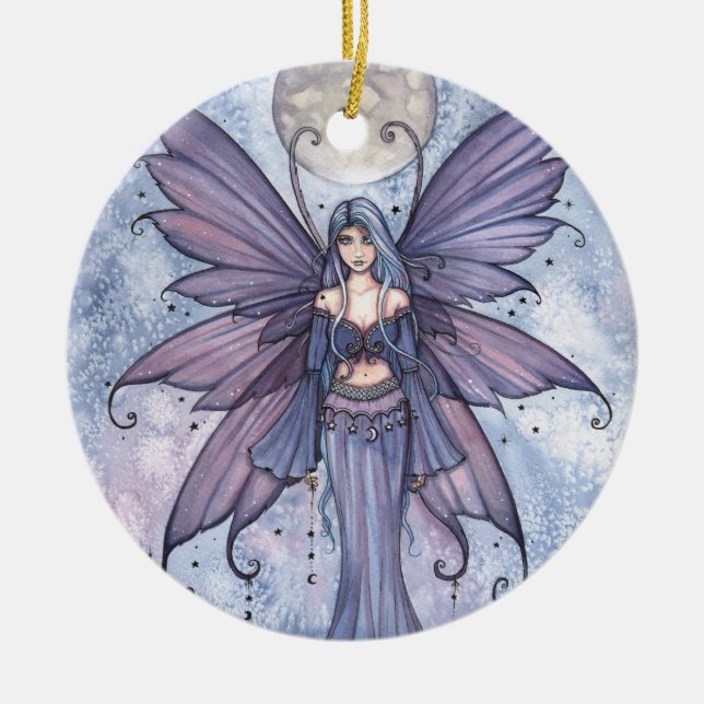 Ornamento de hadas azules de diciembre (Frente)