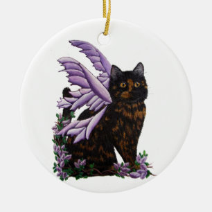Ornamento de hadas de Tortie Cat Tortoiseshell