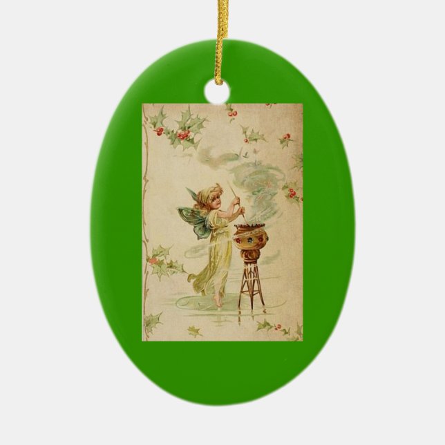 Ornamento de hadas de vintage para navidades (Frente)