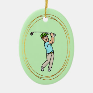 Ornamento de Hair Male Golfer