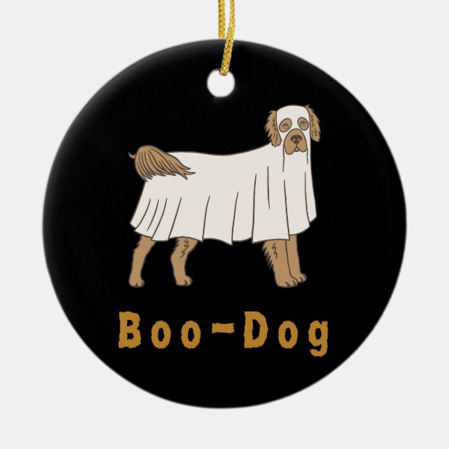 Ornamento de Halloween "A Boo-Dog" para mamá perro (Frente)