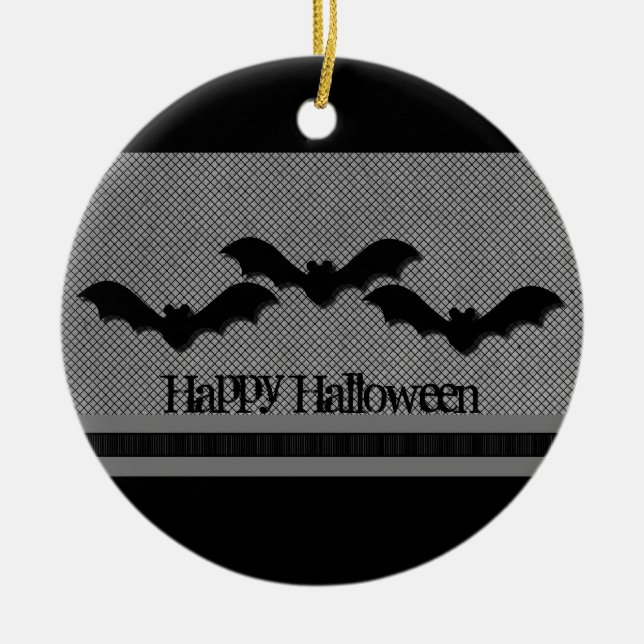 Ornamento de Halloween con bates escalofriantes, g (Frente)