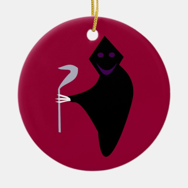 Ornamento de Halloween de Grim Reaper (Frente)