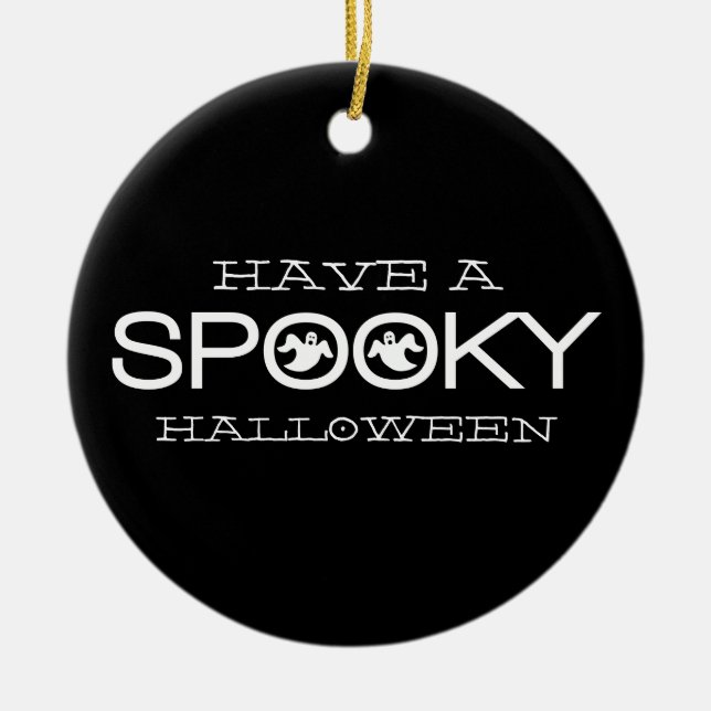 Ornamento de Halloween de la tipografía espumosa (Frente)