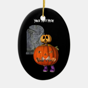 Ornamento de Halloween de Tombstone de Hombre de C
