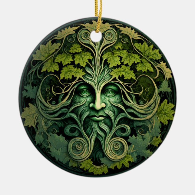 Ornamento de Halloween del Hombre Verde (Frente)