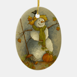 Ornamento de Halloween del muñeco de nieve de 4878