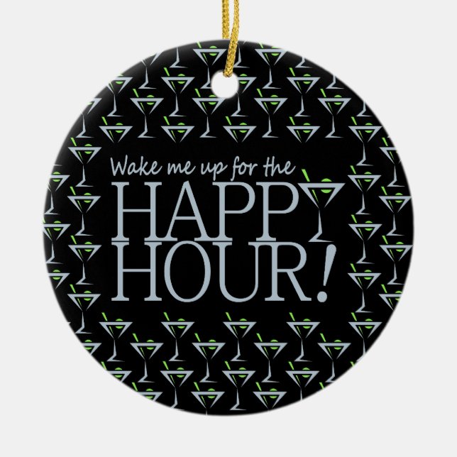 Ornamento de Happy Hour, personalizar (Frente)