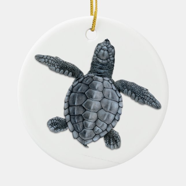 Ornamento de Hatchling de la tortuga marina Olive  (Frente)