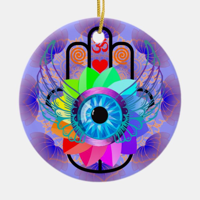 Ornamento de Healing Hamsa (Frente)