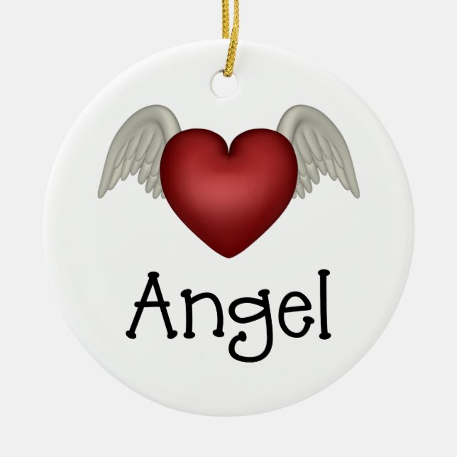 Ornamento de Heart Angel Wings (Frente)