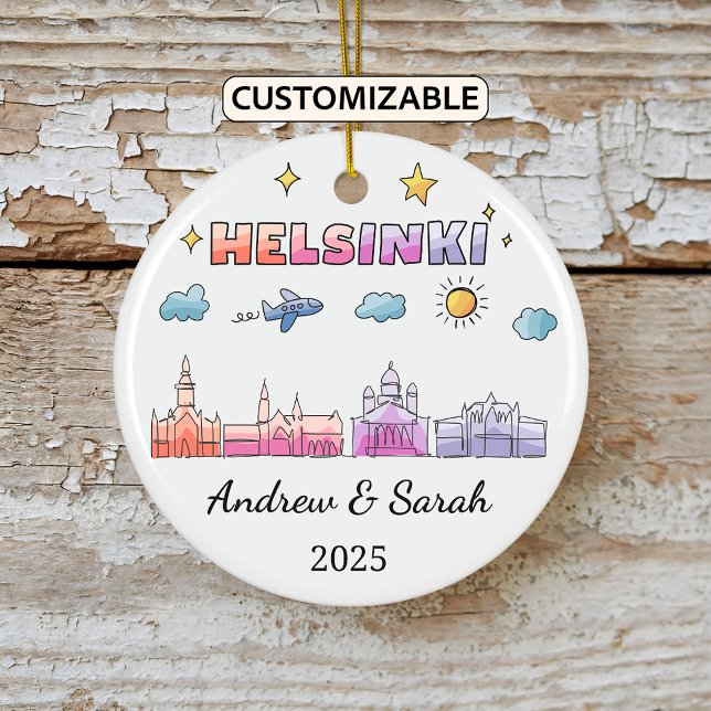 Ornamento de Helsinki de Skyline personalizado, Fi (Subido por el creador)