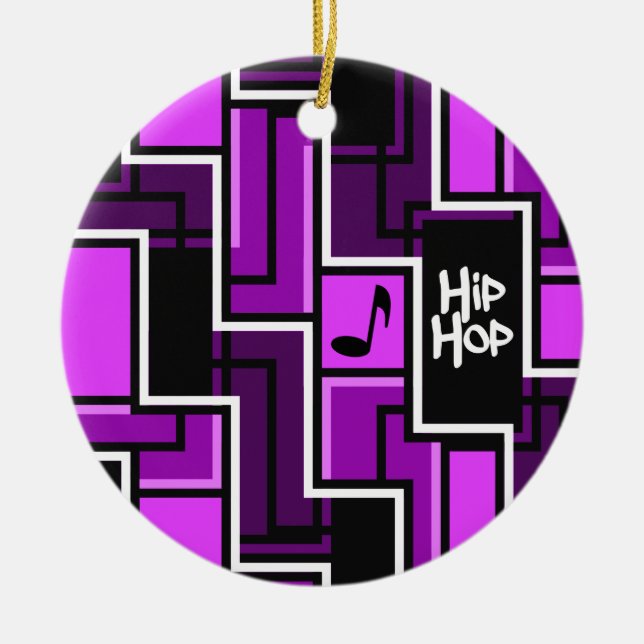 Ornamento de Hip Hop, personalizable (Frente)