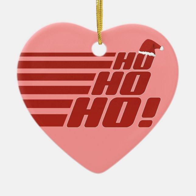 Ornamento de Ho Ho Ho personalizado Xmas (Frente)