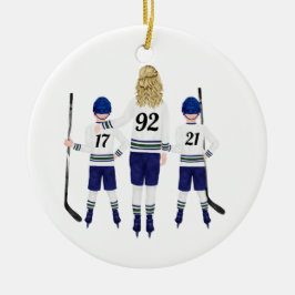 Ornamento de hockey personalizado