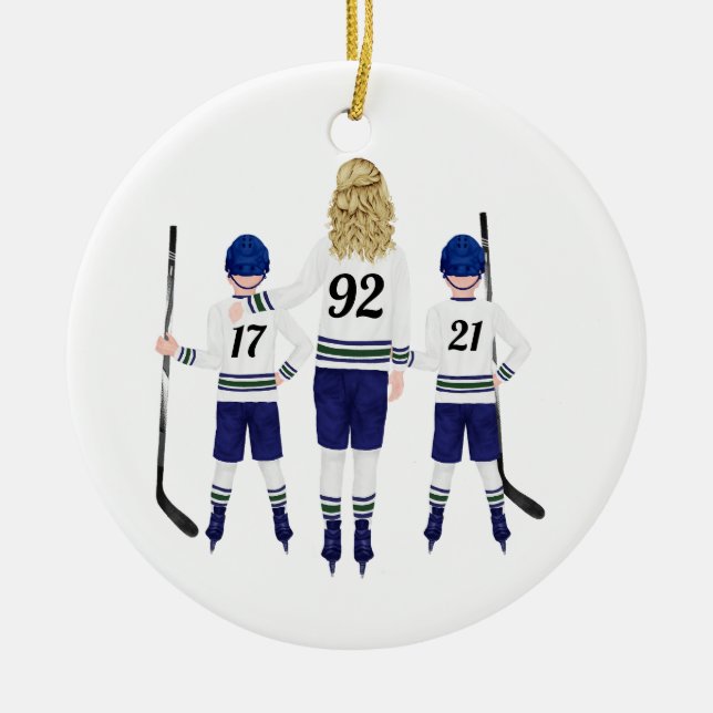 Ornamento de hockey personalizado (Frente)