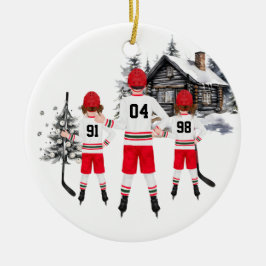 Ornamento de hockey personalizado