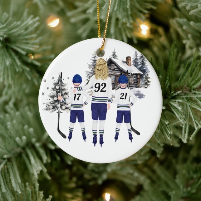 Ornamento de hockey personalizado (Árbol)