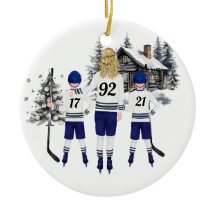Ornamento de hockey personalizado