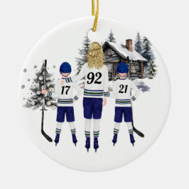 Ornamento de hockey personalizado