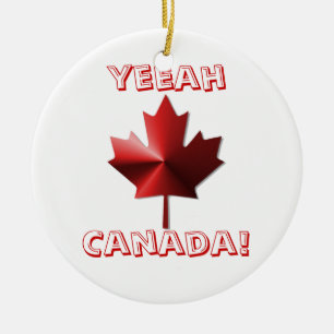 Ornamento de hojas de arce de la bandera de Canadá
