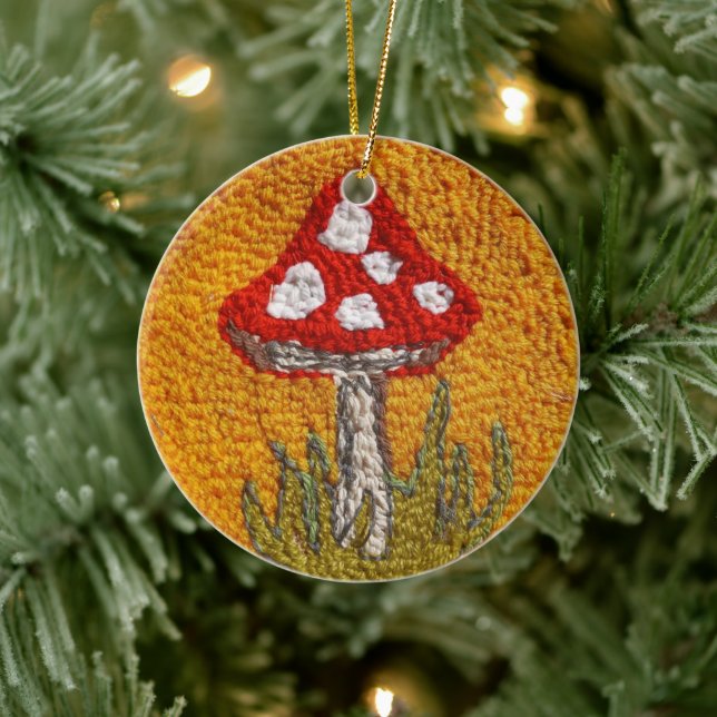 ornamento de hongo diseñado con hongos (Árbol)