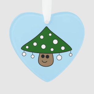 Ornamento de hongos del árbol de Navidad