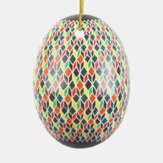 Ornamento de huevo de estrella de arco iris