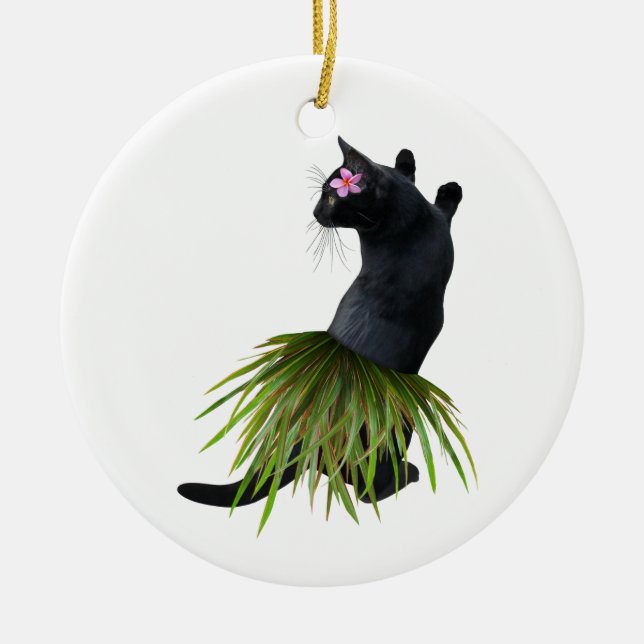 Ornamento de Hula Cat (Frente)