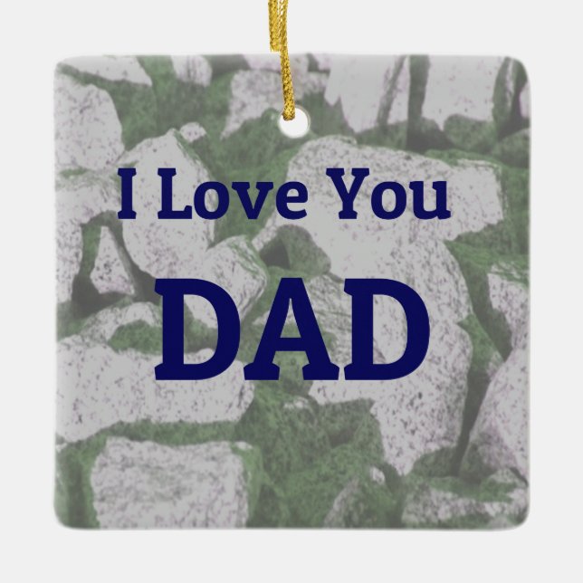 Ornamento de I Love You Dad (Anverso)