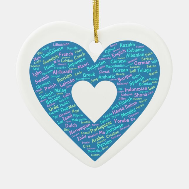 Ornamento de idiomas mundiales (Frente)